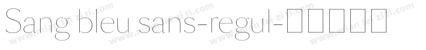 Sang bleu sans-regul字体转换
